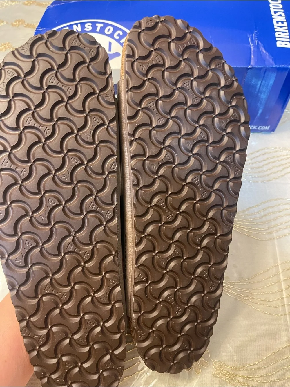 NWB Birkenstock men’s Arizona leather two strap sandals color mocha size 11